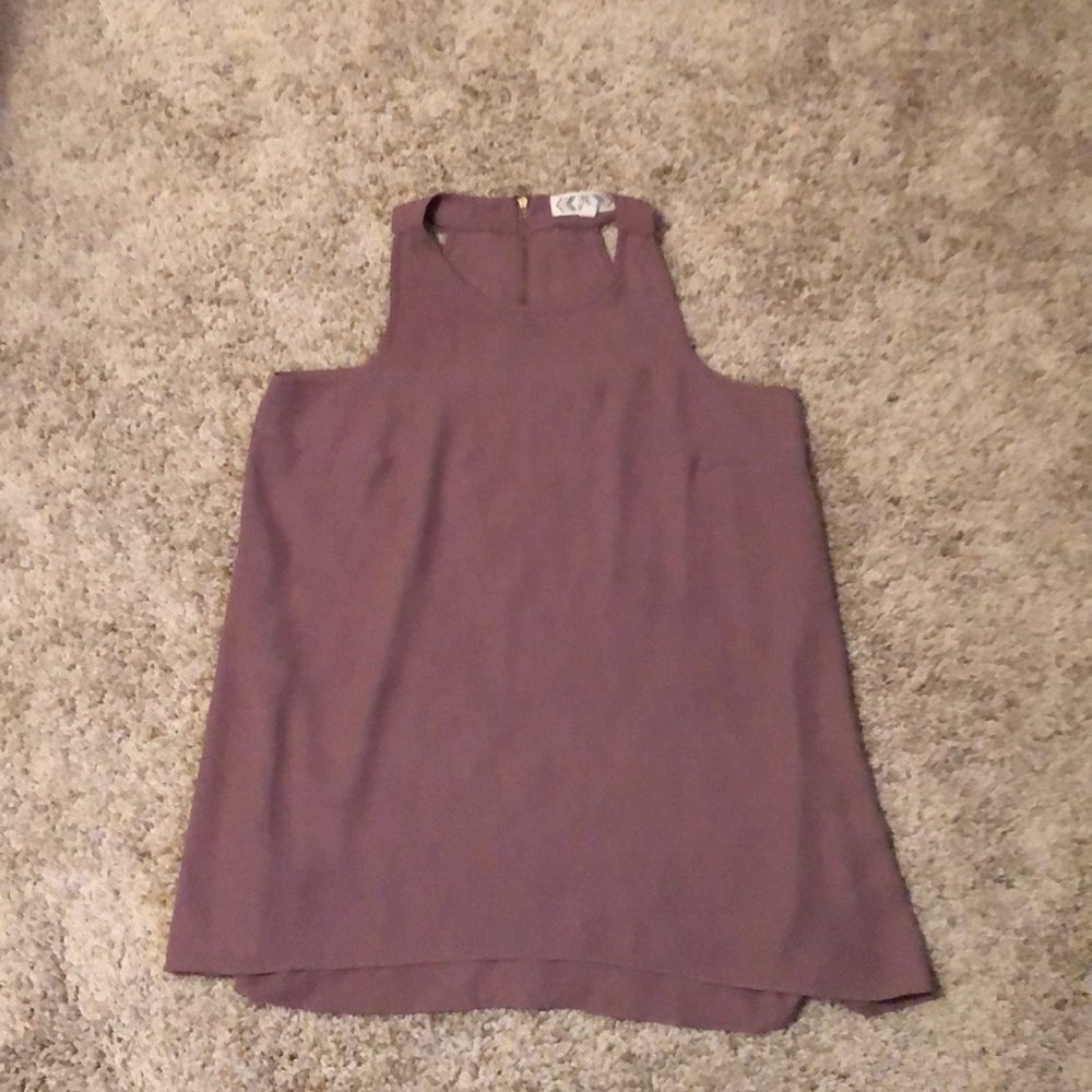 Pink Rose Mauve Tank Top Sz M